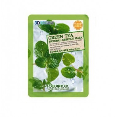 Тканевая маска Food a Holik Natural Essence 3D Mask Зеленый чай
