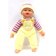 Пупс Happy Baby хохотун музыкальный в желтом комбинезоне (X1608) Пупс Happy Baby хохотун музыкальный в желтом комбинезоне (X1608)