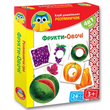 Игра Умнички Vladi Toys  Фрукты овощи украинский язык (VT1306-06)