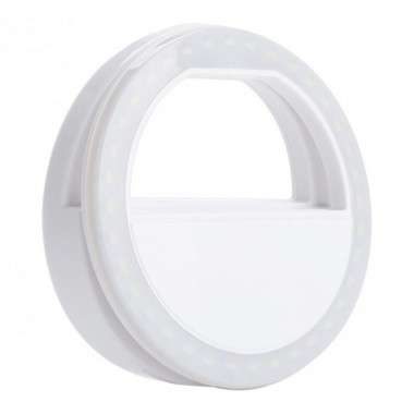 Селфи-кольцо Selfie Ring Light белое на батарейках (RK-12)