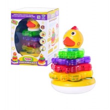 Музыкальная пирамидка логика Joy Toy Цыпленок Музыкальная пирамидка логика Joy Toy Цыпленок