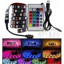 Светодиодная LED-подсветка для телевизора RGB 5050 SMD c пультом 2 м