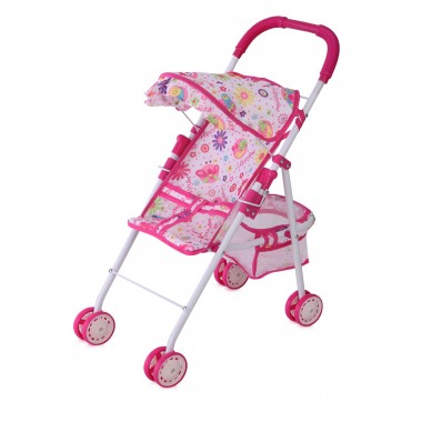 Коляска для кукол Doll Stroller Бело-розовая (816AB)