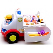 Музыкальная обучающая машинка Huile Toys Скорая помощь Музыкальная обучающая машинка Huile Toys Скорая помощь