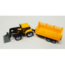 Трактор с ковшом Star Toys с прицепом оранжевый (9980-1) Трактор с ковшом Star Toys с прицепом оранжевый (9980-1)