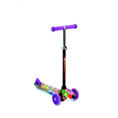 Самокат Best Scooter фиолетовый с принтом (А 24700/779-1290)