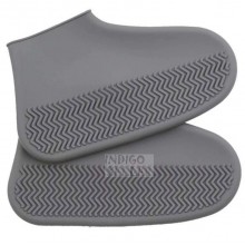 Силиконовые чехлы-бахилы для обуви водонепроницаемые Waterproof silicone многоразовые L серый