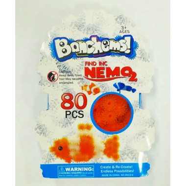Конструктор липучка Bunchems Nemo оранжевый с белым 80 деталей (9922-1/2/3/4)