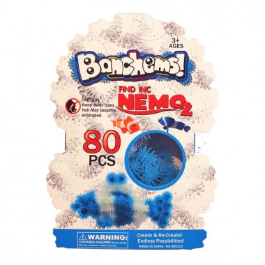 Конструктор липучка Bunchems Nemo синий с белым 80 деталей (9922-1/2/3/4)