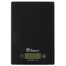 Электронные кухонные весы Domotec стеклянные до 5 кг Черные MS-912 Электронные кухонные весы Domotec стеклянные до 5 кг Черные MS-912