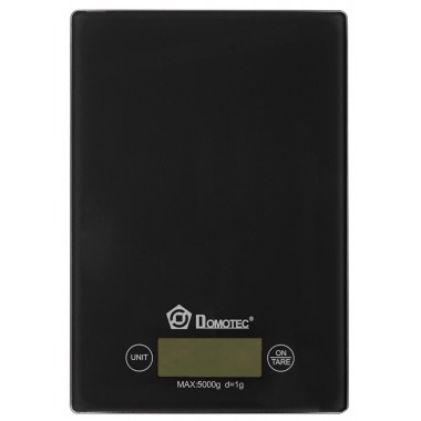 Электронные кухонные весы Domotec стеклянные  до 5 кг Черные MS-912