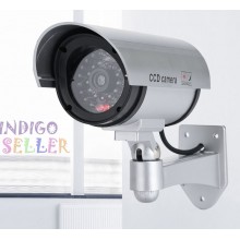 Муляж камеры видеонаблюдения с инфракрасной подсветкой Dummy IR Camera 1100 камера-обманка  на стену Silver