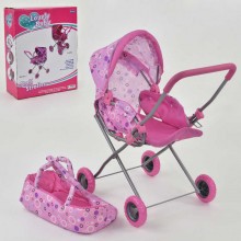 Коляска для куклы Lovely Baby со съемной сумкой Розовая FL8175A Коляска для куклы Lovely Baby со съемной сумкой Розовая FL8175A