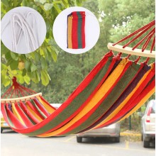Гамак подвесной Styleberg тканевый 80х200см с перекладинами и сумкой-чехлом красно-желтый Гамак подвесной Styleberg тканевый 80х200см с перекладинами и сумкой-чехлом красно-желтый