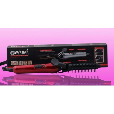Плойка для волос Gemei GM-2906 2 в 1 c насадкой-расческой