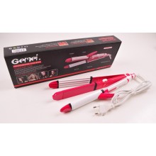 Мультистайлер для волос Gemei 3 в 1 гофре, утюжок, плойка GM-2921 красный Мультистайлер для волос Gemei 3 в 1 гофре, утюжок, плойка GM-2921 красный