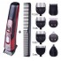 Набор для стрижки головы Gemei Gm-592 10 в 1 триммер стрижка бороды red