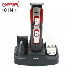 Набор для стрижки головы Gemei Gm-592 10 в 1 триммер стрижка бороды red Набор для стрижки головы Gemei Gm-592 10 в 1 триммер стрижка бороды red
