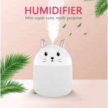 Мини-увлажнитель воздуха Air Purifier  ночник 2 в 1 котик белый
