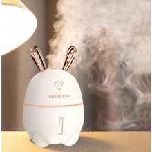 Мини-увлажнитель воздуха Air Purifier  ночник 2 в 1 кролик белый