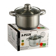 Кастрюля A-Plus из нержавеющей стали 5.1 л с крышкой Кастрюля A-Plus из нержавеющей стали 5.1 л с крышкой