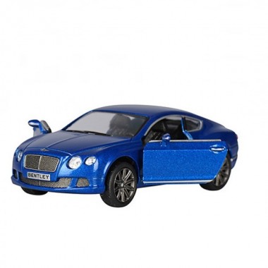Машина KINSMART Bentley Continental GT синяя  ( KT5369W)