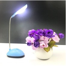 Светодиодная настольная мини-лампа OZS на батарейках Led-светильник голубой 8,5*5,5*28 см
