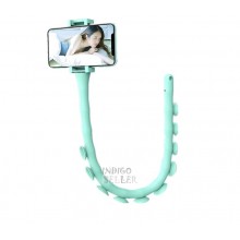 Держатель для телефона гибкий универсальный на присосках Cute Worm Lazy Holder мятный