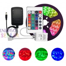 Комплект светодиодная лента влагозащищенная LED 3528 SMD RGB 12v с контроллером+Пульт + блок питания 5м Комплект светодиодная лента влагозащищенная LED 3528 SMD RGB 12v с контроллером+Пульт + блок питания 5м