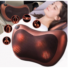 Массажная подушка в автомобиль для спины и шеи с инфракрасным подогревом Massage pillow