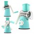 Овощерезка ручная мультислайсер Tabletop Drum Grater Kitchen Master Терка для овощей и фруктов 3 насадки голубая