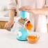 Овощерезка ручная мультислайсер Tabletop Drum Grater Kitchen Master Терка для овощей и фруктов 3 насадки голубая