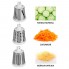 Овощерезка ручная мультислайсер Tabletop Drum Grater Kitchen Master Терка для овощей и фруктов 3 насадки белая