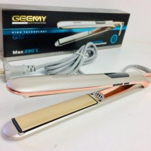 Профессиональная плойка-выпрямитель Geemy утюжок золотистый Профессиональная плойка-выпрямитель Geemy утюжок золотистый
