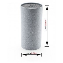 Подставка-колода для ножей Stenson Stone 22 x 11 см серая с бранш-наполнителем R22116 Подставка-колода для ножей Stenson Stone 22 x 11 см серая с бранш-наполнителем R22116