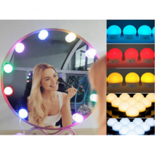 Светодиодная  LED RGB подсветка для зеркала Mirror цветная с пультом 10 ламп