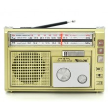 Радиоприёмник портативный Golon FM/AM/SW колонка c LED-фонариком, usb-выходом, карта SD золотистый 0038288 Радиоприёмник портативный Golon FM/AM/SW колонка c LED-фонариком, usb-выходом, карта SD золотистый 0038288