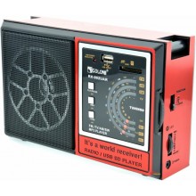 Радиоприёмник Golon колонка FM, USB, microSD 00992288 на аккумуляторе красный Радиоприёмник Golon колонка FM, USB, microSD 00992288 на аккумуляторе красный