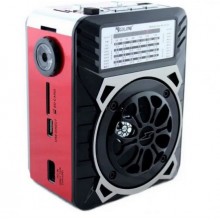 Радиоприемник GOLON с аккумулятором и фонариком, порт USB, слот micro SD красный 00913388 Радиоприемник GOLON с аккумулятором и фонариком, порт USB, слот micro SD красный 00913388