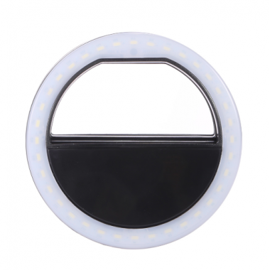 Светодиодное кольцо для селфи USB  Selfie Ring селфи-кольцо с тремя уровнями свечения Black 