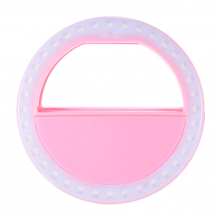 Светодиодное кольцо для селфи USB Selfie Ring селфи-кольцо с тремя уровнями свечения Pink Светодиодное кольцо для селфи USB Selfie Ring селфи-кольцо с тремя уровнями свечения Pink