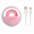 Светодиодное кольцо для селфи USB  Selfie Ring селфи-кольцо с тремя уровнями свечения Pink 