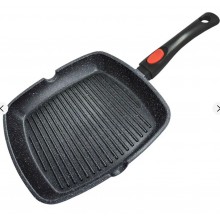 Сковородка-гриль  Benson  со съёмной ручкой и крышкой 28 см мраморное покрытие 0031488