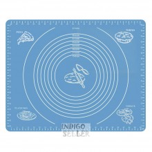 Силиконовый коврик Stеnson с разметкой для раскатки теста 40*50 голубой
