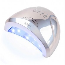 Лампа для гель-лака UV LED SUN 24/48 Вт для полимеризации и сушки ногтей с возможностью регулировки мощности, съемное дно, зеркально-белая Лампа для гель-лака UV LED SUN 24/48 Вт для полимеризации и сушки ногтей с возможностью регулировки мощности, съемное дно, зеркально-белая