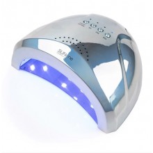 Лампа для гель-лака UV LED SUN 24/48 Вт для полимеризации и сушки ногтей с возможностью регулировки мощности, съемное дно, зеркально-голубая Лампа для гель-лака UV LED SUN 24/48 Вт для полимеризации и сушки ногтей с возможностью регулировки мощности, съемное дно, зеркально-голубая