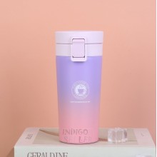 Термокружка металлическая  STENSON с ABC пластиком 350ml  CAFE  STYLE термостакан cиреневый