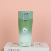 Термокружка металлическая  STENSON с ABC пластиком 350ml  CAFE  STYLE термостакан зеленый