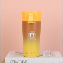 Термокружка металлическая  STENSON с ABC пластиком 350ml  CAFE  STYLE термостакан оранжевый
