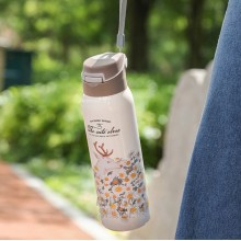 Термос металлический STENSON The cute elves с поилкой, 500 ml, олень Термос металлический STENSON The cute elves с поилкой, 500 ml, олень